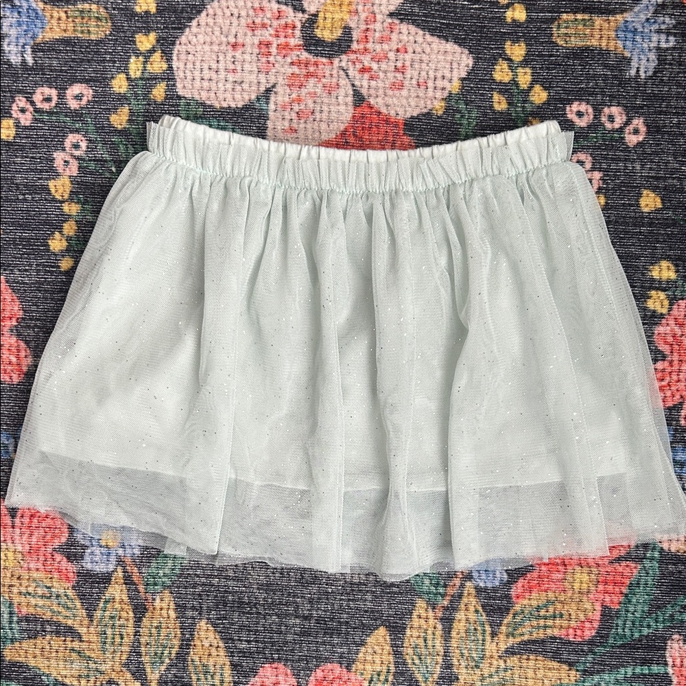 Carter’s Seafoam Green Glitter Tulle Skirt, Size 3T